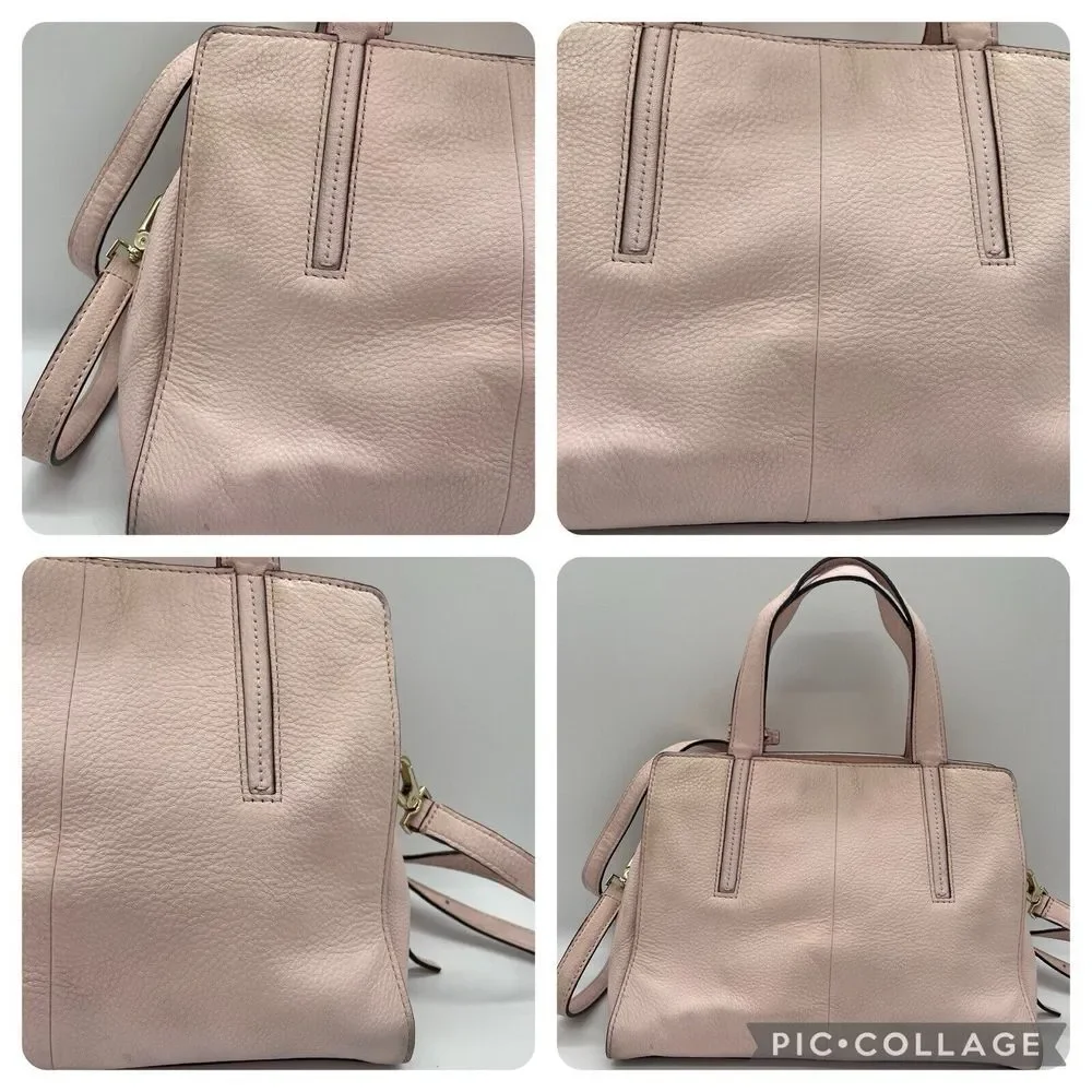 Kate‎ Spade Dominique Pink Leather Street Pebble Purse Handbag Shoulder Strap